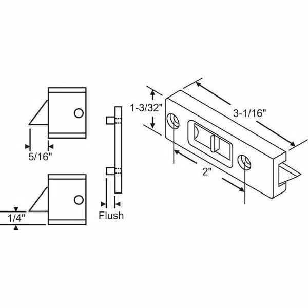 White Tilt Latch Assembly, Strybuc, Mfr#: 85-618WA